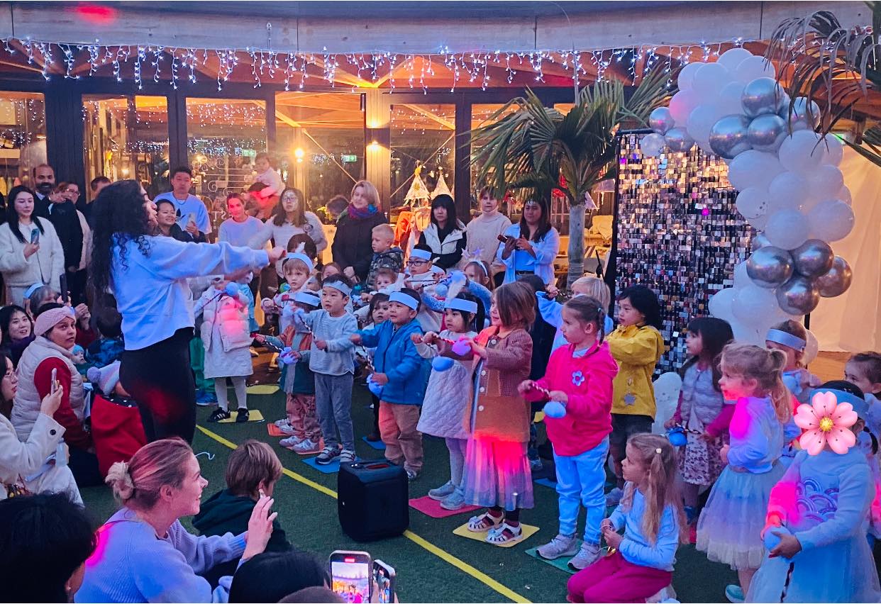 Kakapo Creek celebrating Matariki - Maori New Year with children performing a poi dance